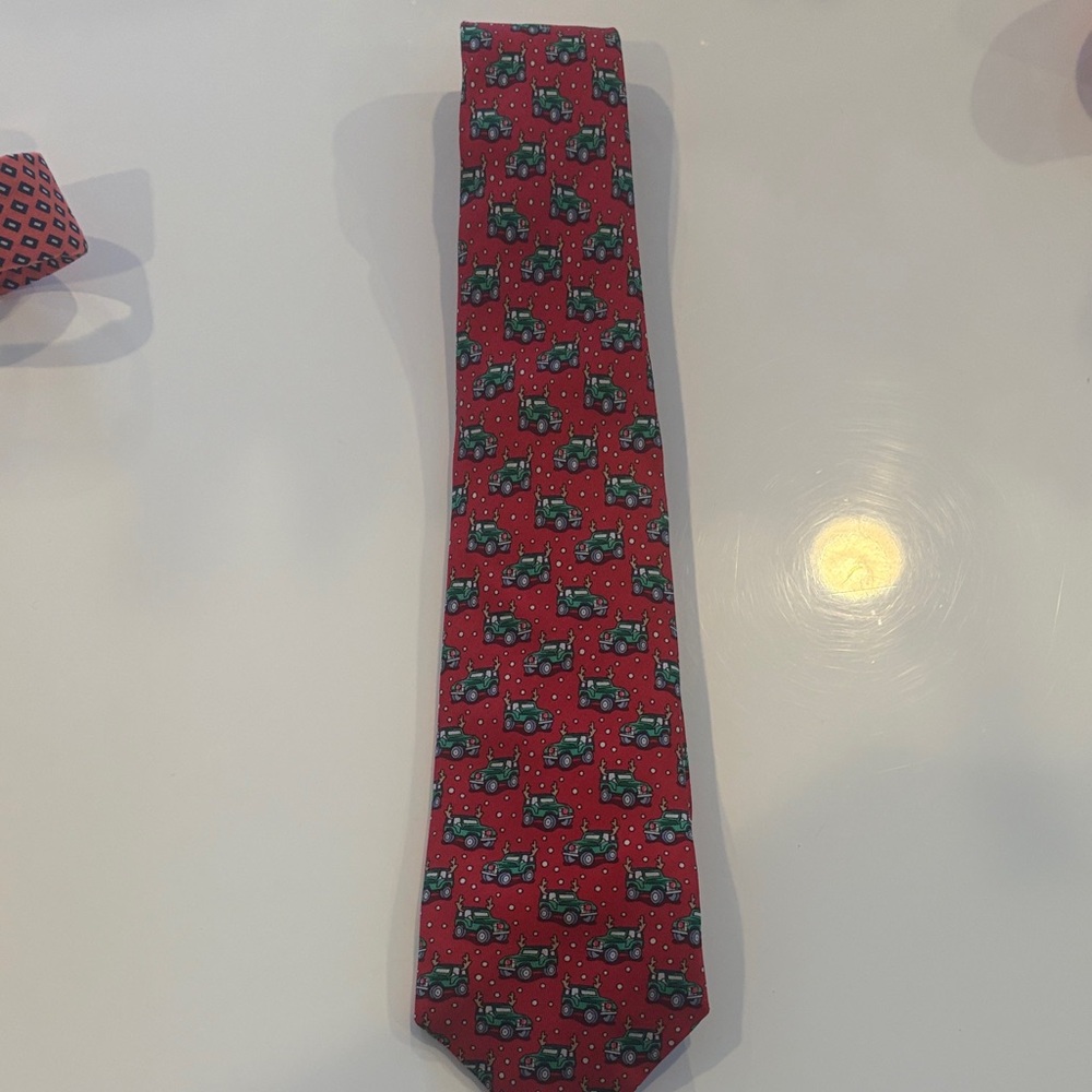 Red and Green Patterned boys Tie